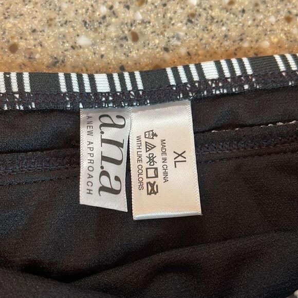 A.N.A. Black & White Stripe 2-Piece Bikini *NEW* - Picture 3 of 9